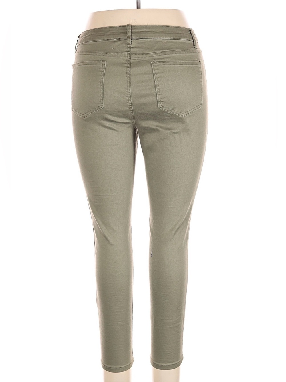 Needle & Cloth Skinny Ankle Stretch Lightweight Denim  in Olive Green - Picture 3 of 9